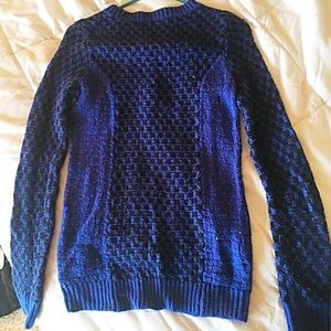 Blue Black Checkered Sweater